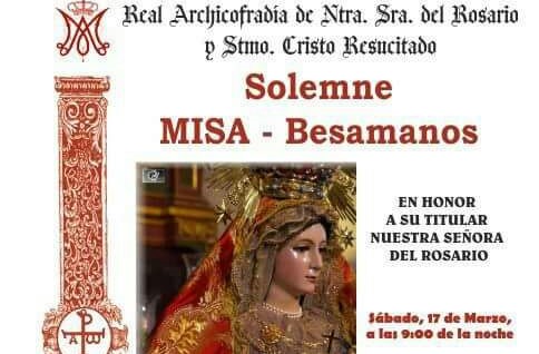 Misa Besamanos en Honor a Nuestra Sra. del Rosario 