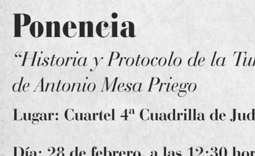 Ponencia "Historia y Protocolo de la Turba de Judíos"