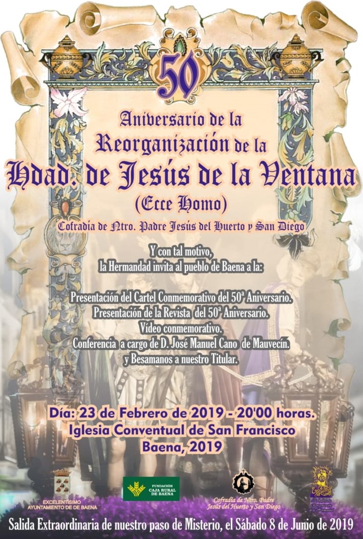 50 Aniversario de la Reorganización de la Hermandad de Jesús de la Ventana 