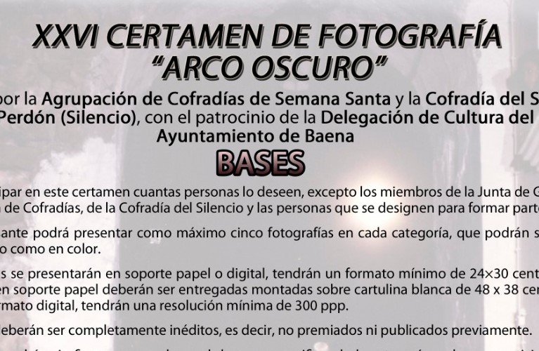 XXV Certamen de Fotografía "Arco Oscuro"