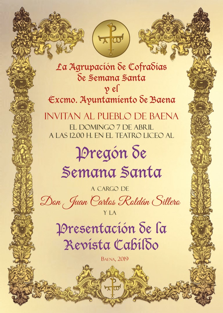 Pregón de Semana Santa 2019