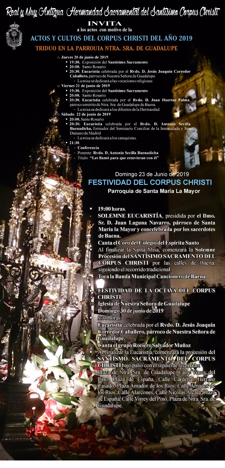 Actos Corpus Christi 2019